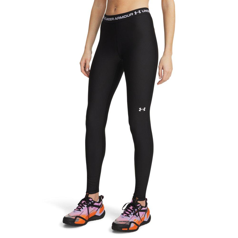 Under Armour Women's HeatGear Mid-Rise Leggings - Black/White - WHITE/BLACK